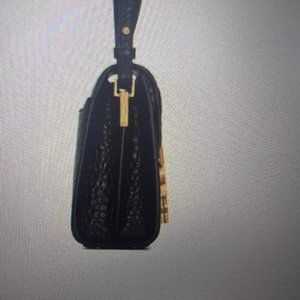 YSL Cassandra Mini Top Handle Bag in Black Crocodile Embossed  Shiny Leather